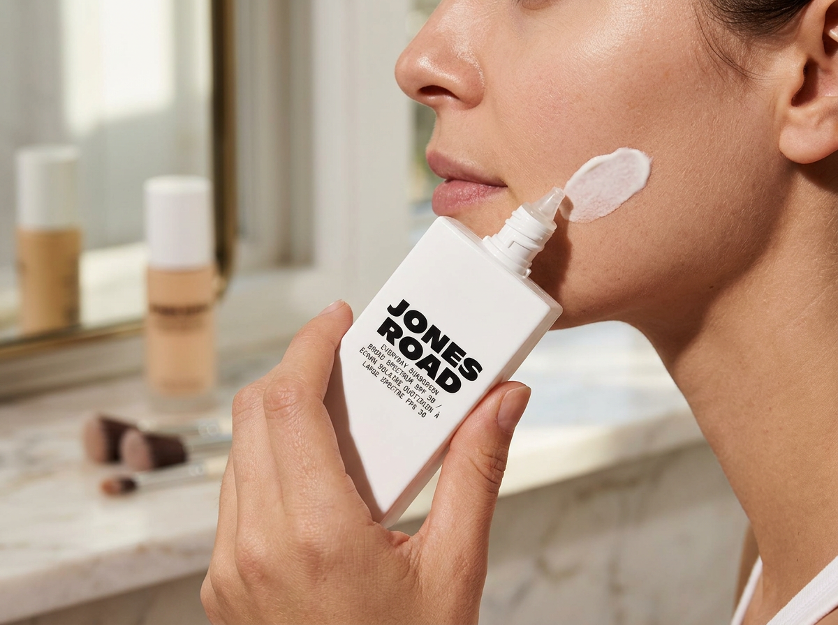 Applying foundation makeup but seeing uneven coverage